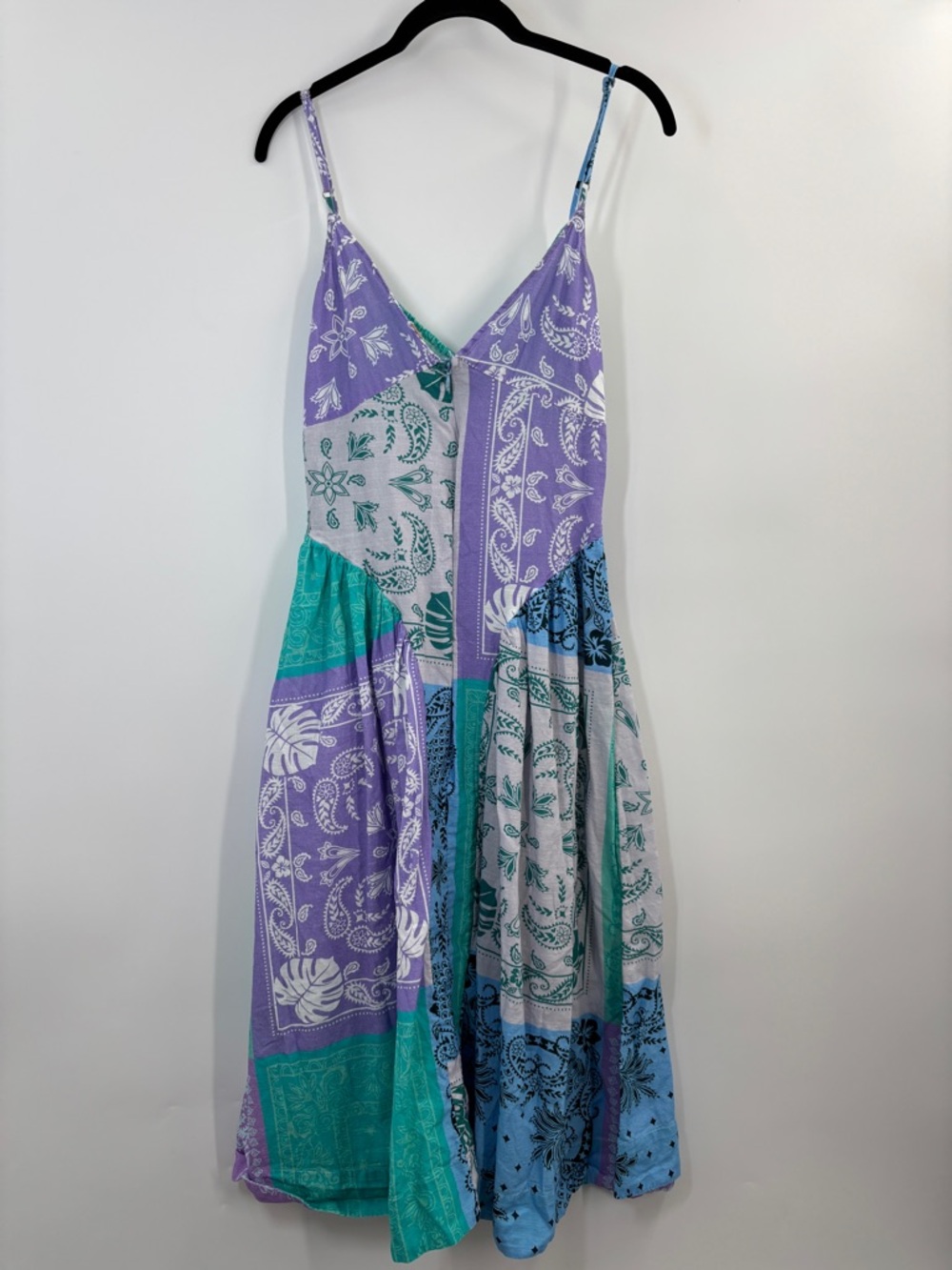 Free People Wish You Would Midi Dress Ocean Combo - Picture 6 of 6
